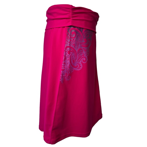 PrAna Avalon Swim Skirt Cover Up Bright Pink UPF 50+ Size Medium - Picture 3 of 16